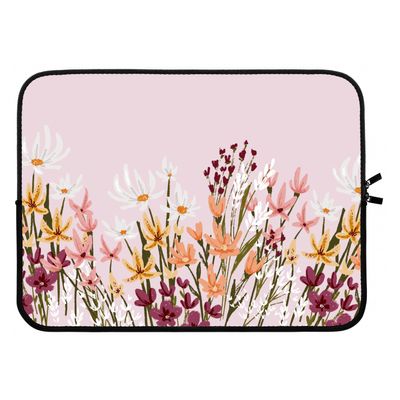 Painted wildflowers: Laptop sleeve 15 inch