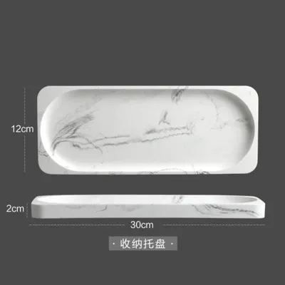 Vierdelige Badkamer accessoire set - Marmerlook