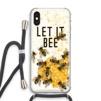 Let it bee: iPhone XS Transparant Hoesje met koord Let it bee: iPhone XS Transparant Hoesje met koord