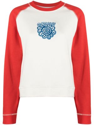 GANNI t-shirt en coton biologique à imprimé graphique - Blanc
