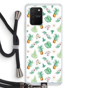 Ananas bladeren: Samsung Galaxy S10 Lite Transparant Hoesje met koord