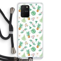 Ananas bladeren: Samsung Galaxy S10 Lite Transparant Hoesje met koord