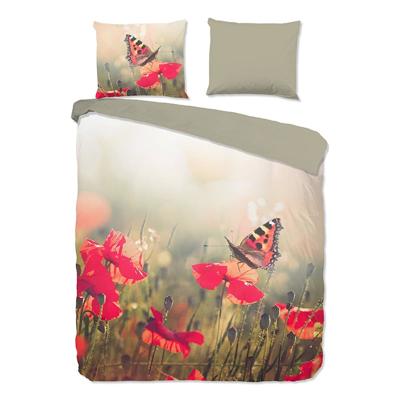 Dekbedovertrek Katoen - Eenpersoons (140x200 cm) - Meerkleurig Katoen - Dessin: Bloemen, Dieren, Natuur - Good Morning - Dekbed-Discounter.nl