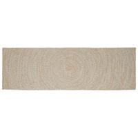 Vloerkleed Natuurlijk en Wit 80 x 300 cm Jute
