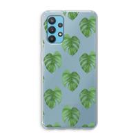 Monstera leaves: Samsung Galaxy A32 4G Transparant Hoesje - thumbnail