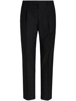 ETRO pantalon droit à motif cachemire - Noir