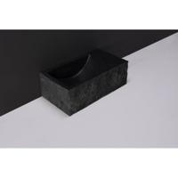 Fontein Forzalaqua Venetia XS Graniet Gezoet Gekapt Met Kraangat Rechts 29x16x10 cm Forzalaqua Fontein Forzalaqua Venetia XS Graniet Gezoet Gekapt Met Kraangat Rechts 29x16x10 cm Forzalaqua