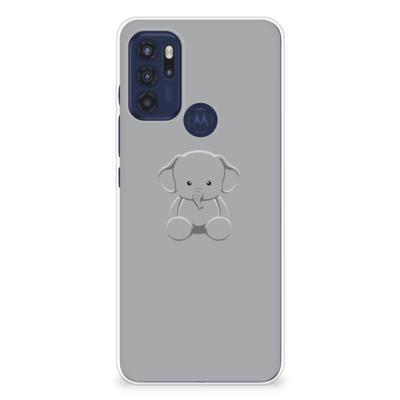 Motorola Moto G60s Telefoonhoesje met Naam Grijs Baby Olifant Motorola Moto G60s Telefoonhoesje met Naam Grijs Baby Olifant