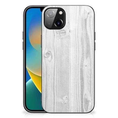 iPhone 14 Plus Houten Print Telefoonhoesje White Wood