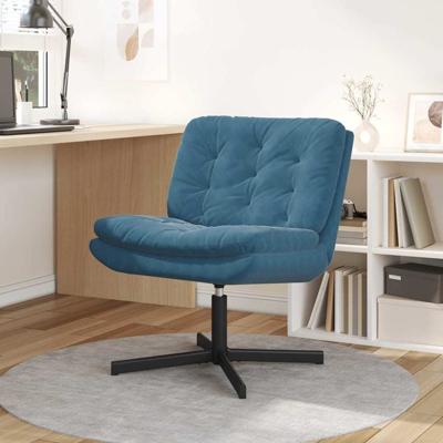 Draaibare Relaxstoel met kussen Anders Blauw 63 x 75 x 76 cm Fluweel