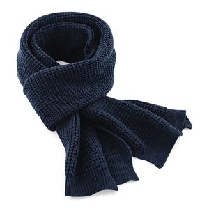 Gebreide sjaal navy voor volwassenen   -
