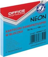 OFFICE products memoblok Neon, ft 76 x 76 mm, 100 vel, neonblauw