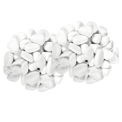 Concorde Decoratie steentjes - 2x - wit - 350 gram - 5 / 10 mm - kiezelstenen - hobby stenen