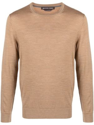 Michael Kors Collection pull en laine mérinos à col rond - Marron