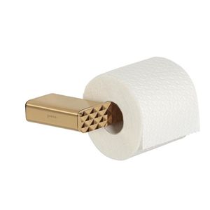 Toiletrolhouder Geesa Shift Zonder Klep met Diamantpatroon Goud Geesa