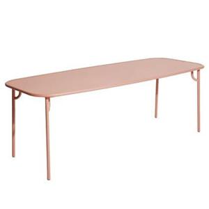 Petite Friture Week-end tuintafel 220x85 met dicht blad Blush