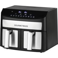 GourmetMaxx Heißluft-Fritteuse Zweikammer 7l Airfryer 2400 W Zwart/RVS GourmetMaxx Heißluft-Fritteuse Zweikammer 7l Airfryer 2400 W Zwart/RVS