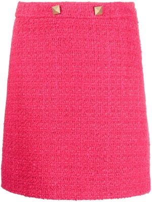 Valentino Garavani minijupe en tweed - Rose