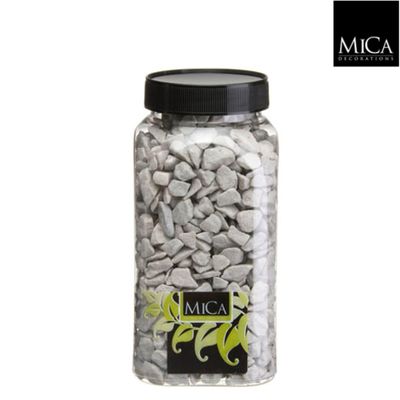 Marbles lichtgrijs fles 1 kilogram - Mica decorations