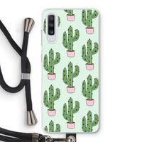 Cactus Lover: Samsung Galaxy A70 Transparant Hoesje met koord