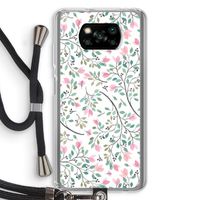 Sierlijke bloemen: Xiaomi Poco X3 NFC Transparant Hoesje met koord