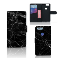 OnePlus 5T Bookcase Marmer Zwart - Origineel Cadeau Vader - thumbnail