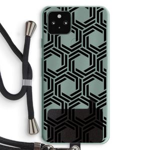 Geometrisch patroon: Pixel 5a 5G Transparant Hoesje met koord