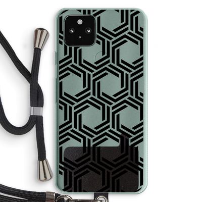 Geometrisch patroon: Pixel 5a 5G Transparant Hoesje met koord