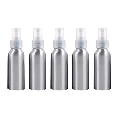 5 stuks hervulbare glas fijne mist verstuivers aluminium fles 100ml (transparant)