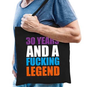 30 year legend kado tas zwart voor heren - Feest Boodschappentassen