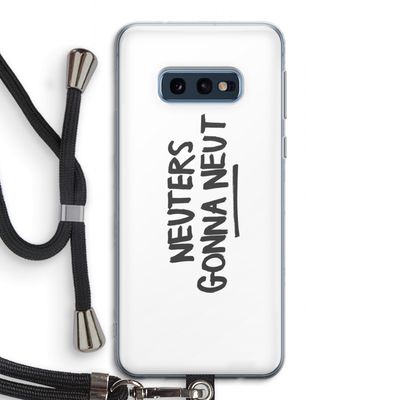 Neuters: Samsung Galaxy S10e Transparant Hoesje met koord