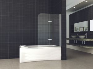 Wiesbaden Cinco badwand draaibaar 1000x1400x6 mm nano helder glas/chroom