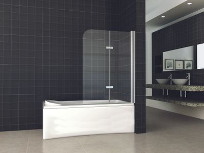 Wiesbaden Cinco badwand draaibaar 1000x1400x6 mm nano helder glas/chroom
