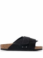 Birkenstock sandales Kyoto en cuir - Noir - thumbnail