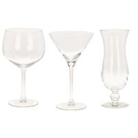 Geslaagd cadeau - cocktailgazen set - 12x stuks - 3 verschillende soorten