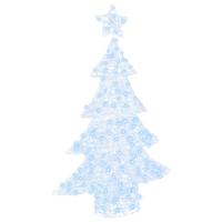 Kerstboom met 100 LED Koudwit 120 cm Acryl