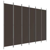 vidaXL Kamerscherm met 6 panelen 300x220 cm stof bruin