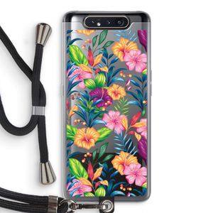 Tropisch 2: Samsung Galaxy A80 Transparant Hoesje met koord