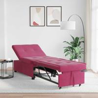 Slaapbank Wijnrood 67 x 194 x 38 cm Fluweel