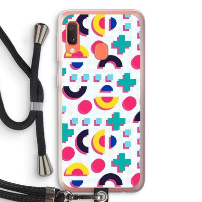 8-bit N°2: Samsung Galaxy A20e Transparant Hoesje met koord