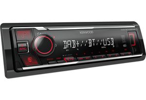 Kenwood KMMBT408DAB Autoradio enkel DIN Bluetooth handsfree, Aansluiting voor stuurbediening, DAB+ tuner