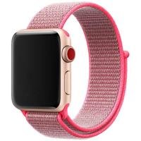 Apple Watch Nylon Geweven Sport Band - Rose Rood - 44, 45, 46 & 49mm