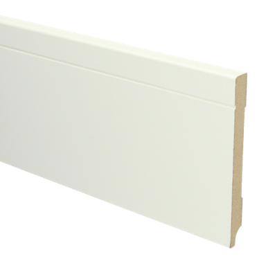 MDF Tijdloze plint 120x12 voorgelakt RAL9010 - lengte 240cm
