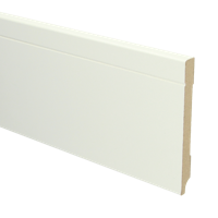 MDF Tijdloze plint 120x12 voorgelakt RAL9010 - lengte 240cm