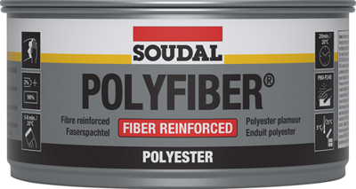 Soudal polyfiber | polyesterplamuur | 250 gr | grijs | 30101 - 103431