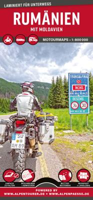 Wegenkaart - landkaart MoTourMaps Rumänien Auto- und Motorradkarte | Motourmedia