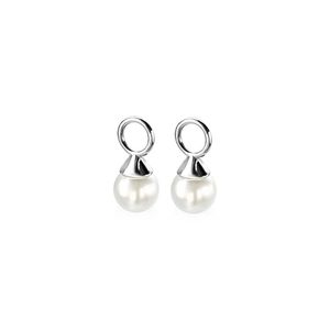 Zinzi ZICH1749W Oorringbedel Parel zilver wit 6 mm (zonder oorringen)