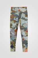 Legging met gebloemde camouflageprint - GREEN - M
