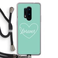 Forever heart pastel: OnePlus 8 Pro Transparant Hoesje met koord