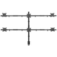 SpeaKa Professional SP-MM-1010 Monitor-tafelbeugel 6-voudig 43,2 cm (17) - 81,3 cm (32) Zwart (RAL 7001) Kantelbaar en zwenkbaar